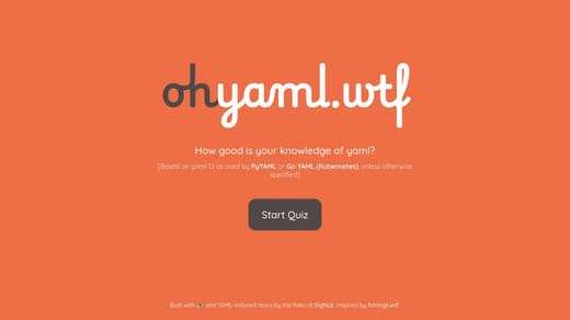 Oh YAML WTF